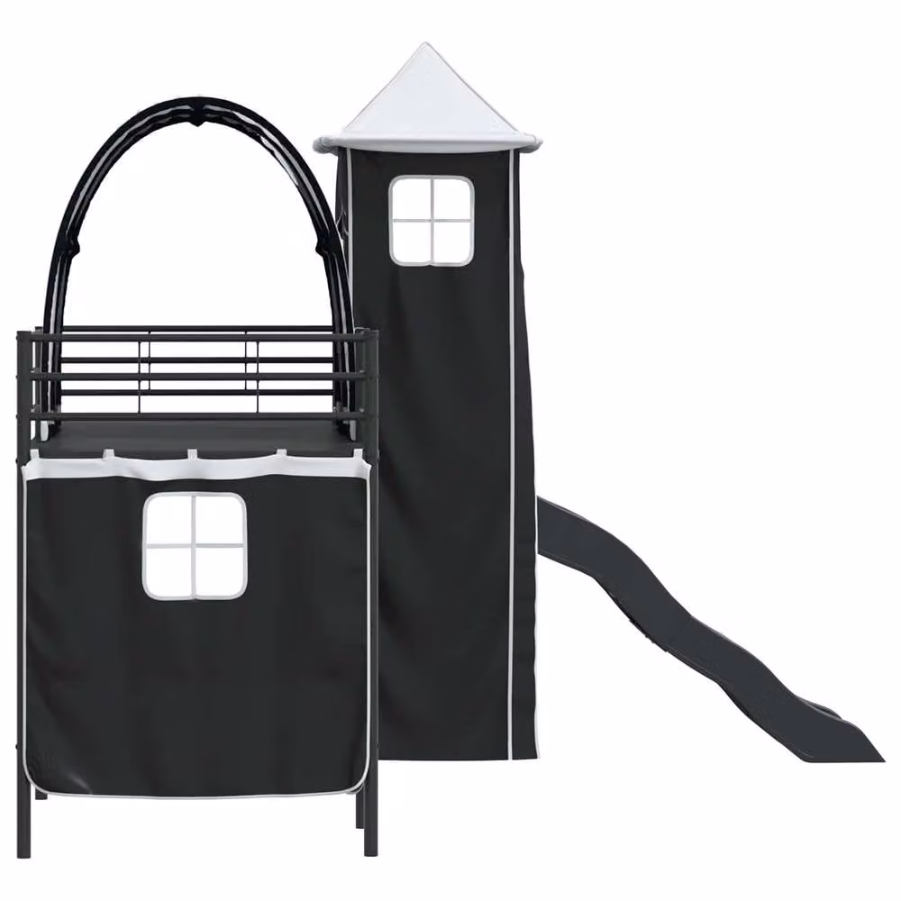 Berkfield Home Kids Loft Bed Frame in Black Metal, W: 75 cm x L: 190 cm – 5