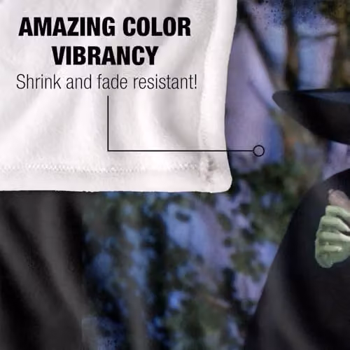 LOGOVISION The Wizard Of Oz The Wicked Witch Plotting Super Soft Silky Touch Fleece Throw Blanket, Multicolour, W: 91 cm, D: 147 cm – 3