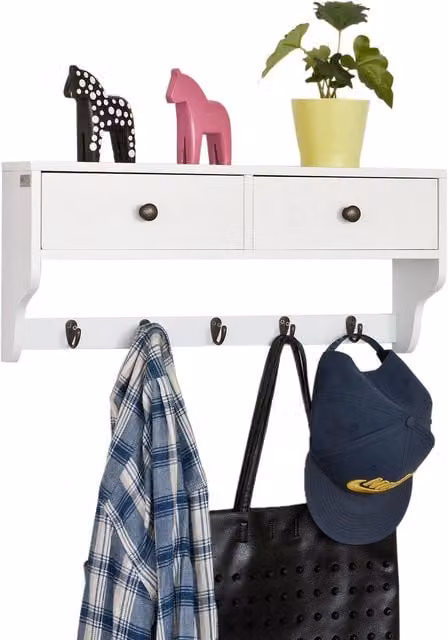 SoBuy Modern White Wall Display Storage Unit with Matt Finish