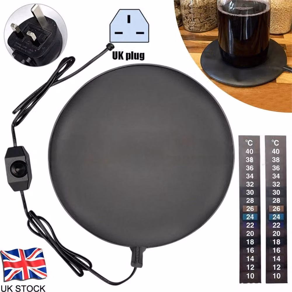 Nordara Home Brew Adjustable Heat Pad Mat for Wine and Beer Fermentation, Black – 3