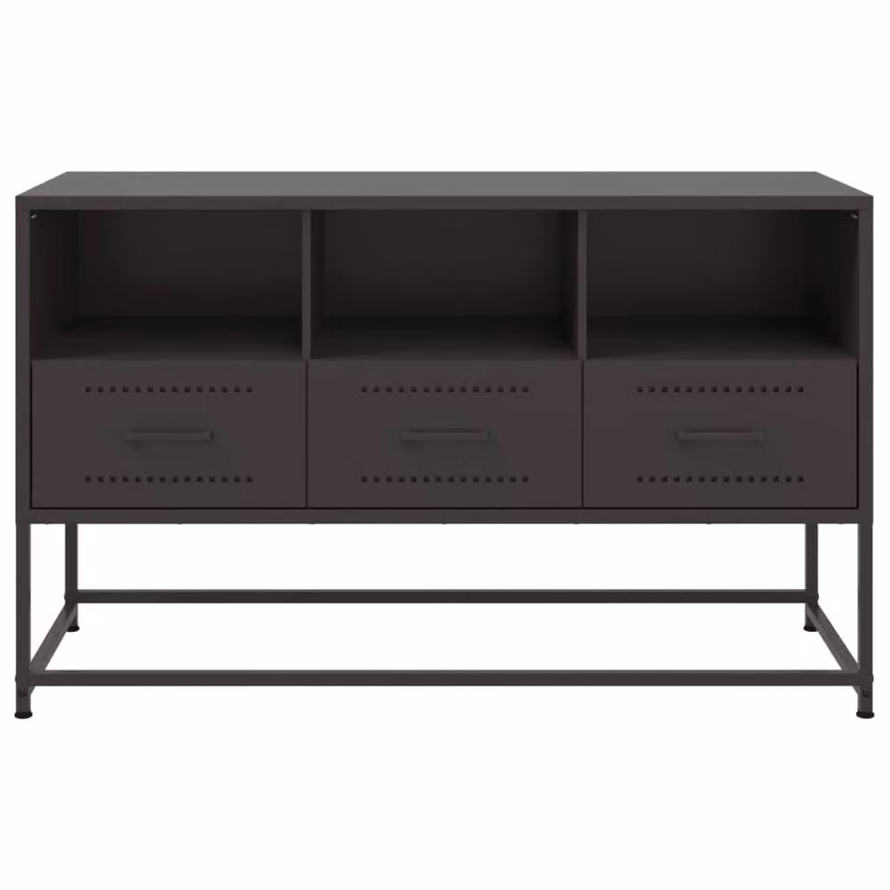 Berkfield Home Industrial Black Metal TV Cabinet W/D/H: 100.5 x 39 x 60.5 cm – 5