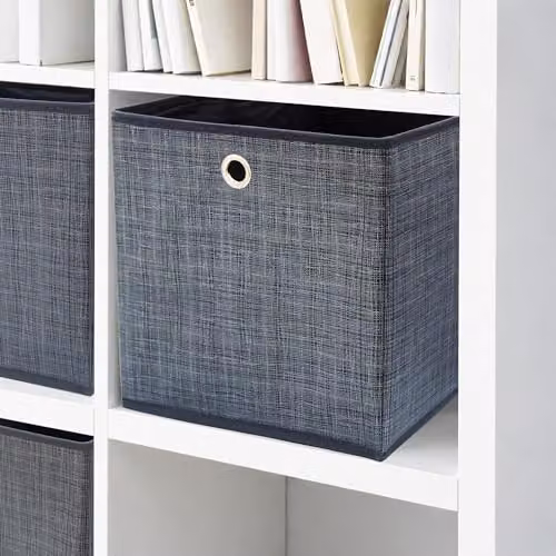 Libbi Lou Fabric Storage Cube Boxes Set of 6, Grey, W/D/H: 30 x 30 x 30 cm – 6