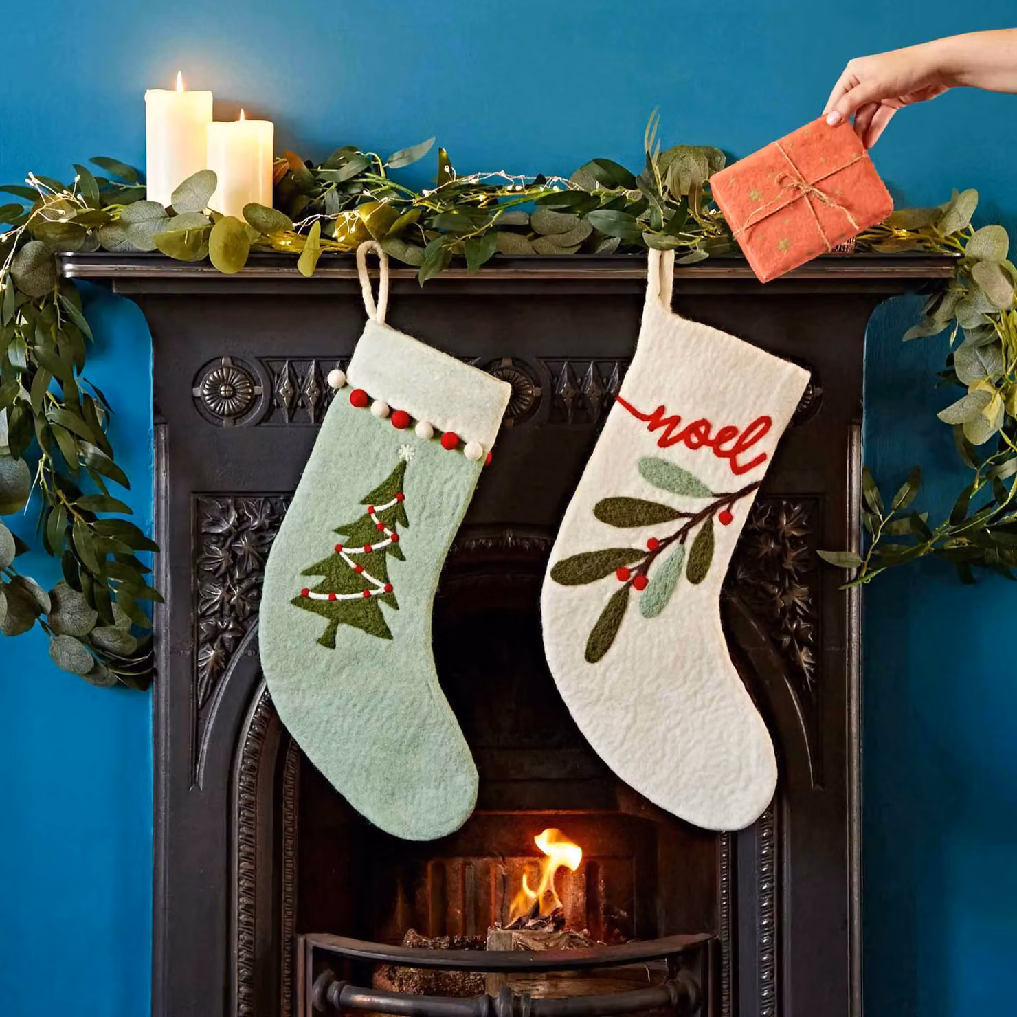 Paper High White Felt Christmas Stocking – 3