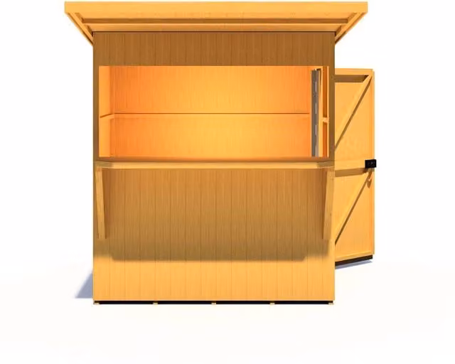 Shires Bar Pent Wooden Summerhouse in Light Brown, W/D/H: 183 x 119 x 217.8 cm – 1