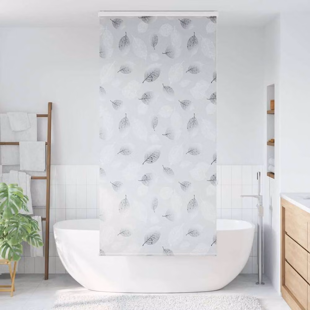 Berkfield Home Shower Roller Blind with Cassette, Grey, W: 110 cm, H: 240 cm