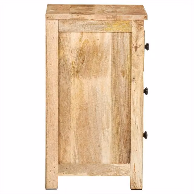 Berkfield Home Beautiful Bedside Cabinet in Brown Solid Mango Wood, W/D/H: 45 x 35 x 60 cm