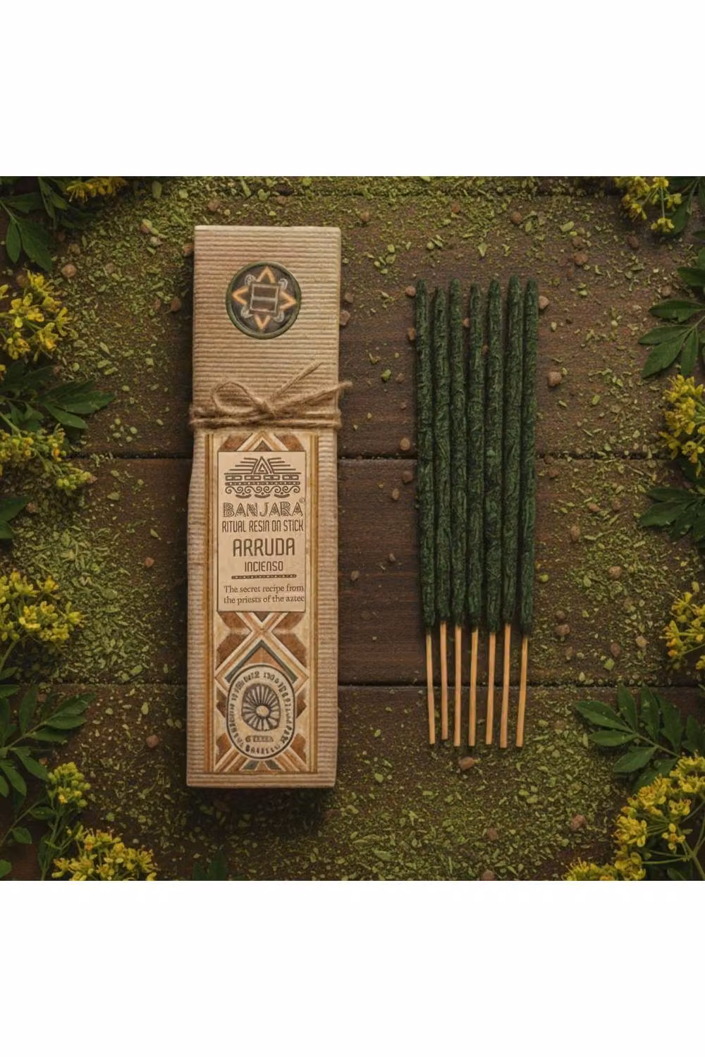 KDMD Arruda Ritual Resin Incense Sticks, 8 Pack, Brown – 3
