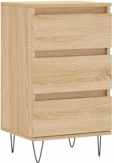 Berkfield Home Sonoma Oak Sideboard in Brown, W/D/H: 40 x 35 x 70 cm