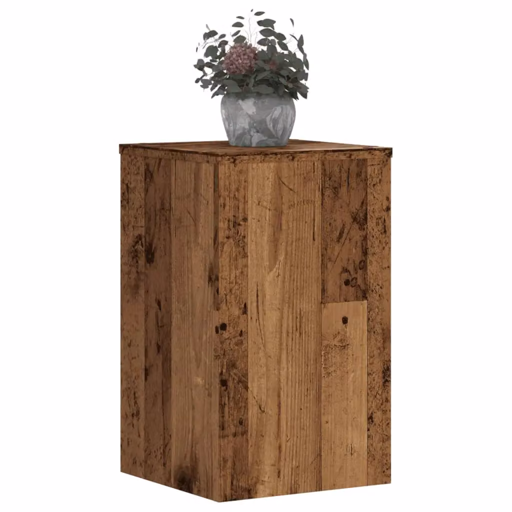 Berkfield Home Set of 2 Modern Square Plant Stands in Brown Wood, W/D/H: 30 x 30 x 50 cm – 3