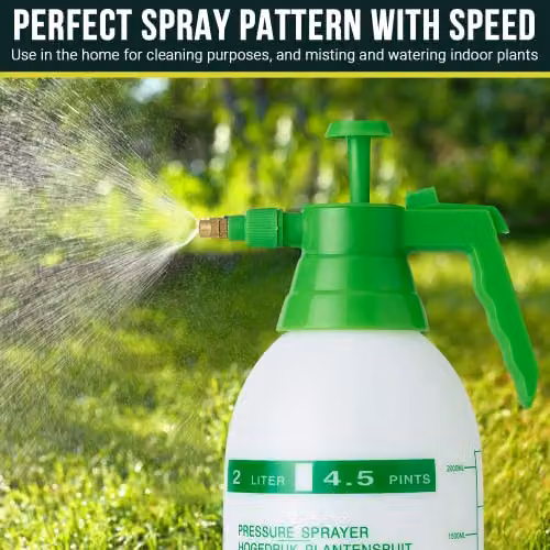 Pelle & Sol Manual Pump Action Pressure Sprayer in Green and Multicolour, 2 L – 4