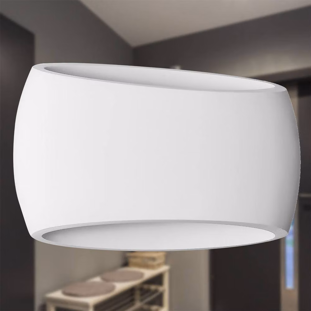 First Choice Lighting Sophia White Plaster E27 Up and Down Wall Light – 3