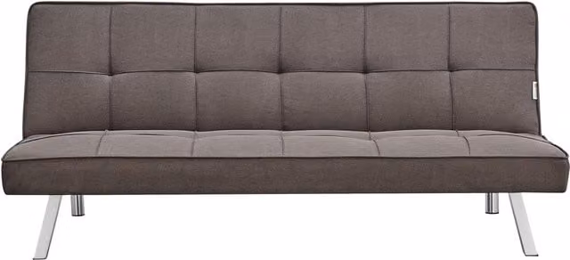 Bravich Britney Brown Linen Upholstered Click-Clack Sofa Bed
