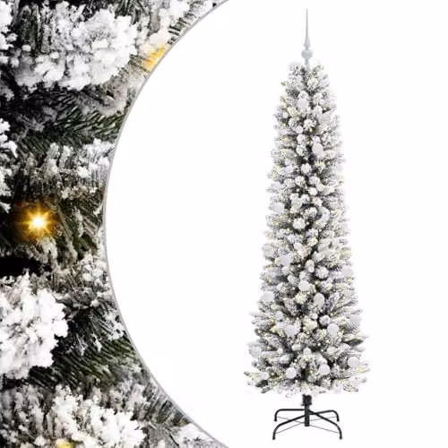 vidaXL Artificial White Christmas Tree, Height: 180 cm
