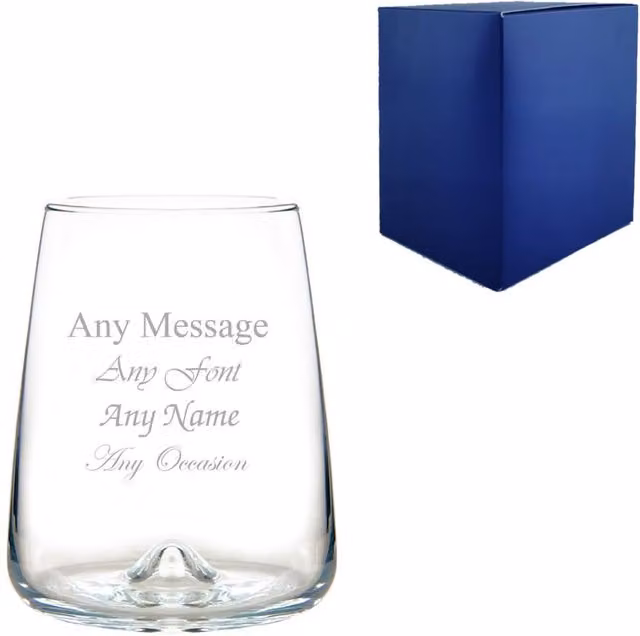Uniqueful Personalised Terra Tumbler Glass, 355 ml, Clear