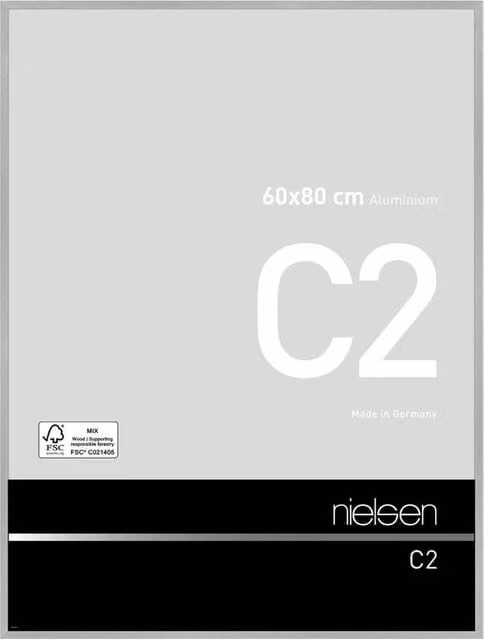 Nielsen Design C2 Aluminium Single Picture Frame in Silver, W: 60 cm, H: 80 cm – 1