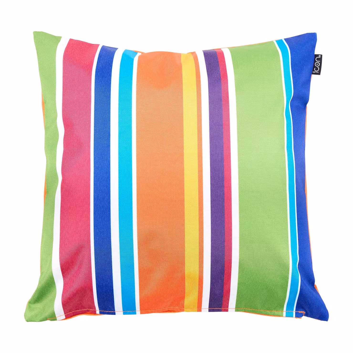 ICON Set of 2 Technicolour Geometric Waterproof Indoor and Outdoor Cushion in Orange and Multicolour, W x D: 43 x 43 cm – 4