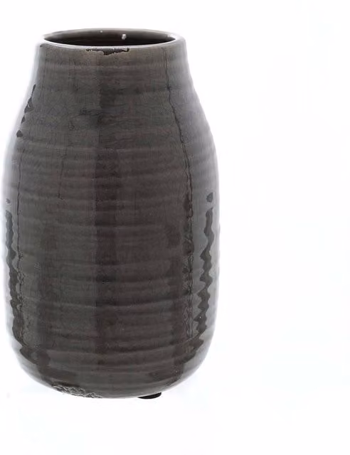 Hill Interiors Garda Stefanie Ceramic Tabletop Vase in Grey