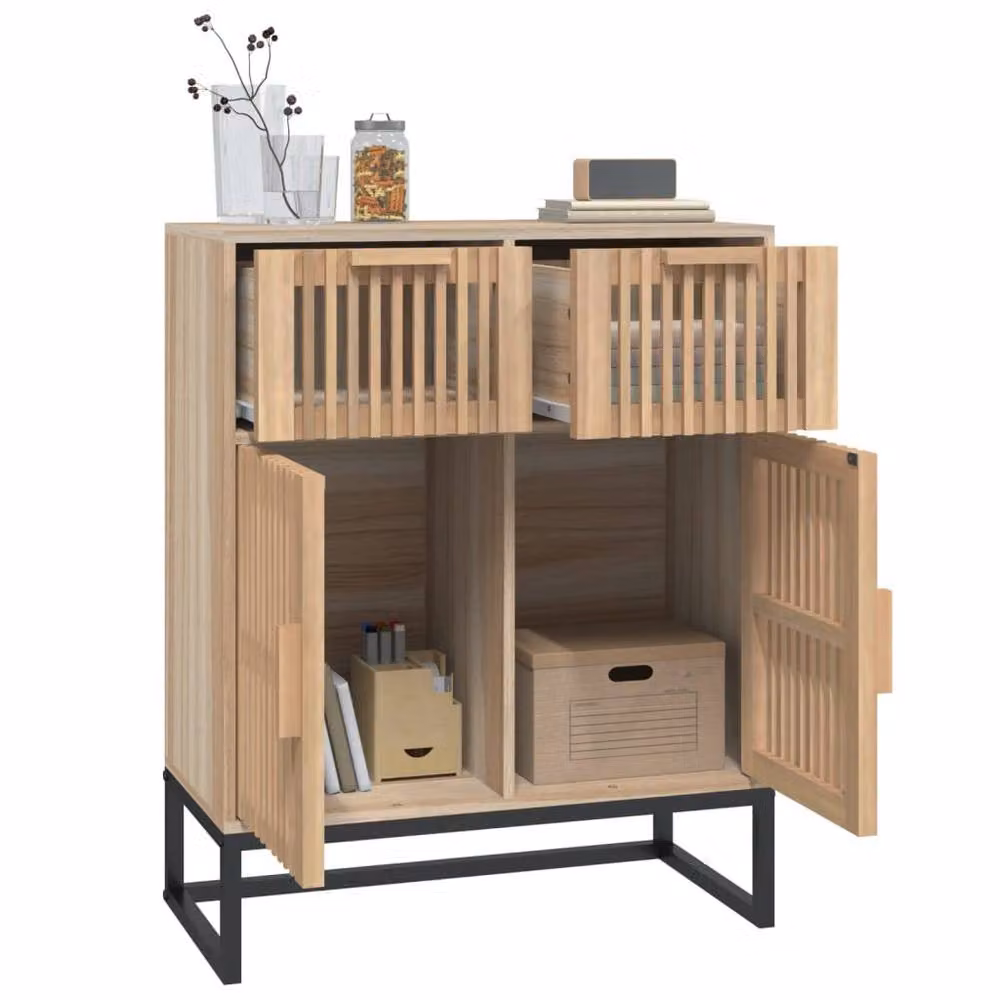 Berkfield Home Classic Sideboard in Brown and Beige, W/D/H: 60 x 30 x 75 cm – 3
