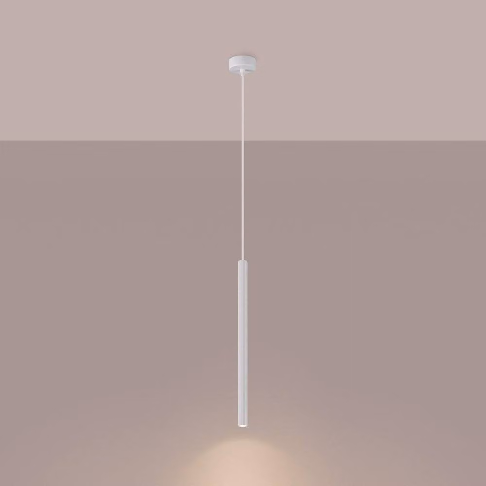Sollux Lighting Modern White Bar Pendant Lamp W/D/H: 120 x 8 x 8 cm – 2