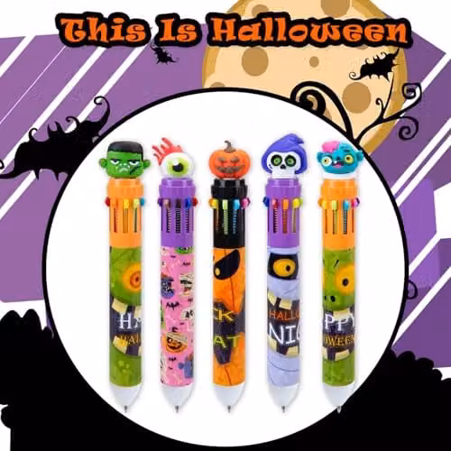 VFM e-Store Halloween Spooky Design Pens, Multicolour Mystery Bag – 7