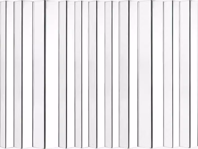Perch & Parrow Opulence Striped Silver Glass Wall Mirror