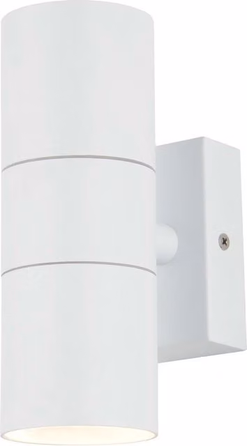 Litecraft Kenn Modern Up and Down Outdoor Wall Light, White