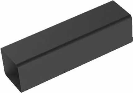 Galeco Square Galvanised Steel Downpipe, Grey, W/D/H: 8 x 8 x 300 cm