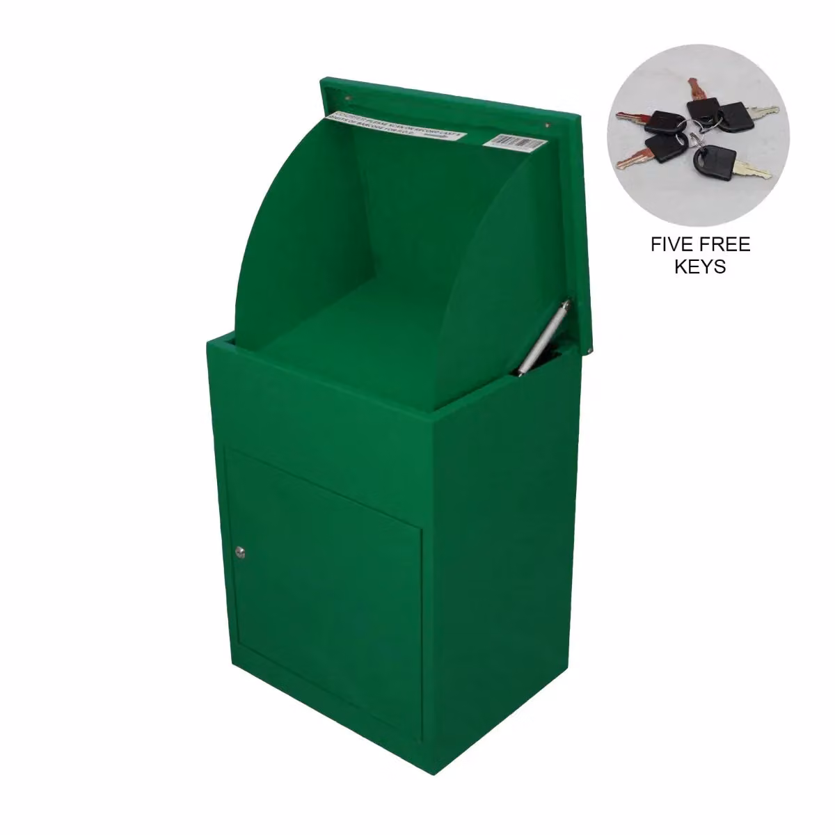 Monstershop Free Standing Green Steel Parcel Post Box W/D/H: 46.0 x 58.0 x 36.0 cm – 2