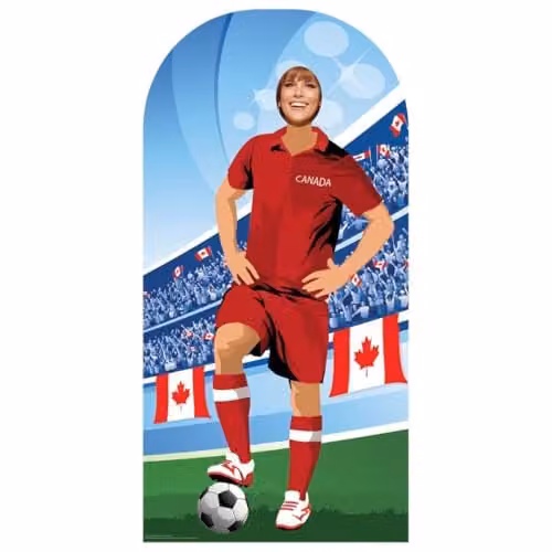 Star Cutouts Canada World Cup 2026 Football Stand-In Cardboard Cutout, Multicolour, Height: 190 cm – 1