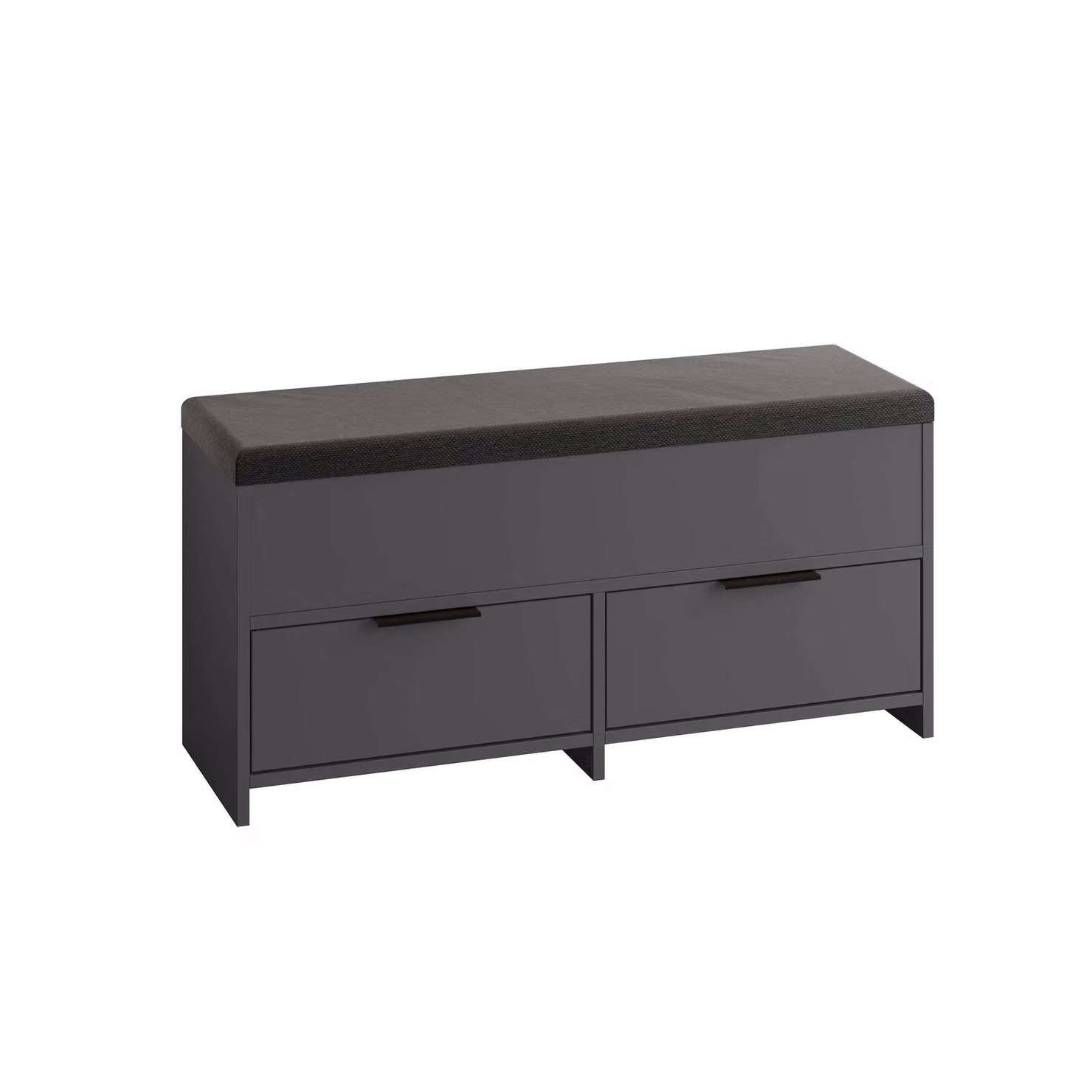 Decortie Cove Modern Shoe Storage Bench in Anthracite Grey, W: 106 cm – 2