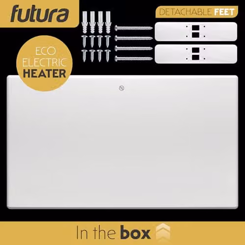 Futura 1500W White Electric Convector Panel Heater, Wall Mounted or Freestanding – 4