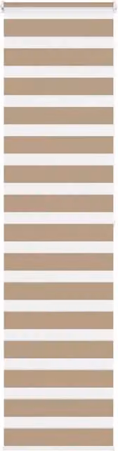 Berkfield Home Zebra Blind in Sand Brown, W: 60 cm, H: 200 cm