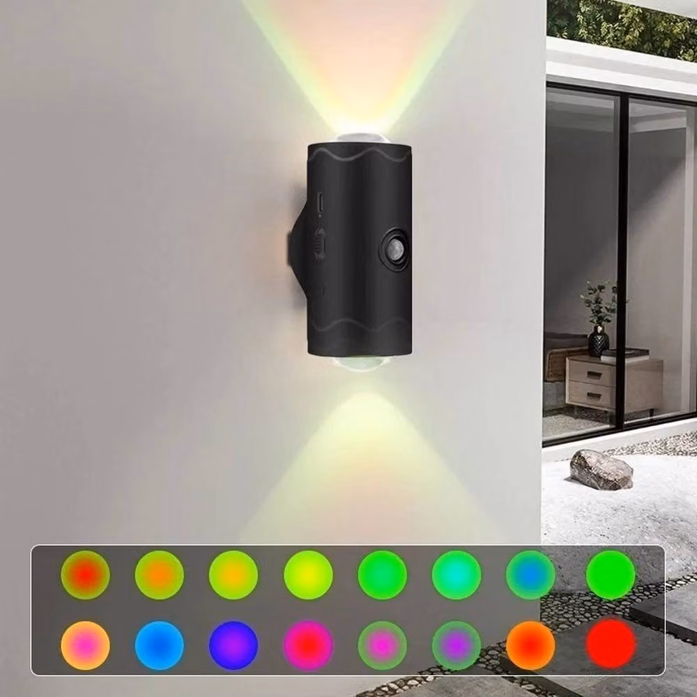 SPETLEK Black RGB LED Motion Sensor Night Light with 2x USB Rechargeable Batteries – 2
