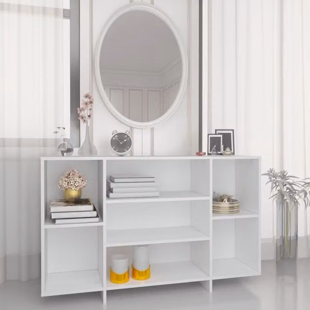 Berkfield Home Modern White Matt Sideboard, W/D/H: 120 x 30 x 75 cm