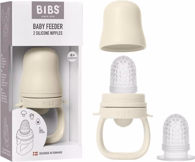 BIBS Baby Silicone Feeder in Ivory/Beige