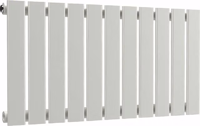 Lux Heat Single Flat Horizontal Wall Mounted Radiator in Dove Grey, W: 770 mm, H: 400 mm