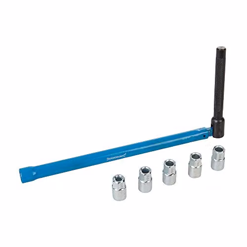 Loops Sink Tap Installation Spanner Set with 9mm and 12mm Adjustable Sockets in Blue and Multicolour Steel