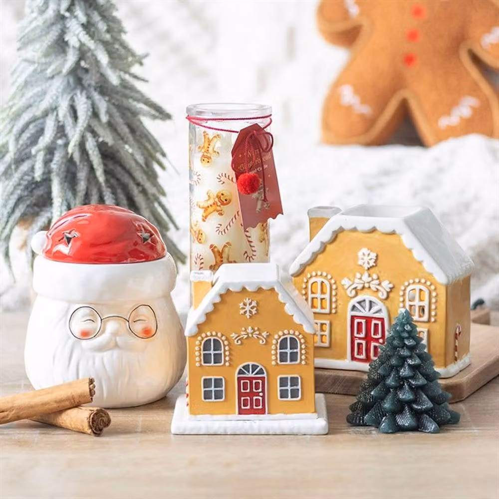 Uniqueful Santa Claus Shaped Ceramic Oil Burner and Wax Warmer in Multicolour – 2