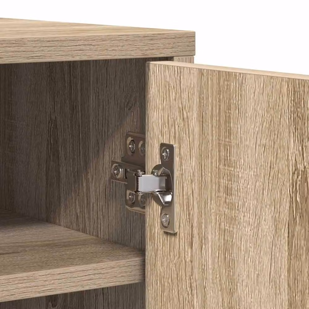 Berkfield Home Sonoma Oak Shoe Cabinet in Light Tan, W/D/H: 60 x 35 x 92 cm – 2