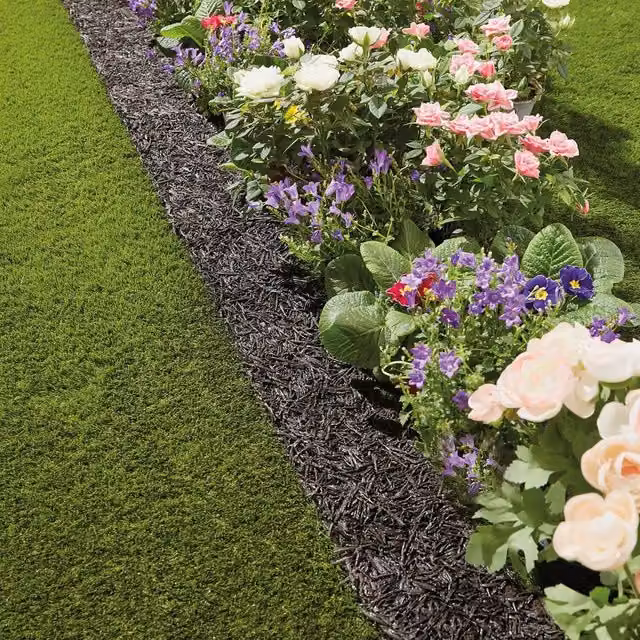 Coopers of Stortford Recycled Rubber Roll Out Garden Border, Black, L180 x W15 cm
