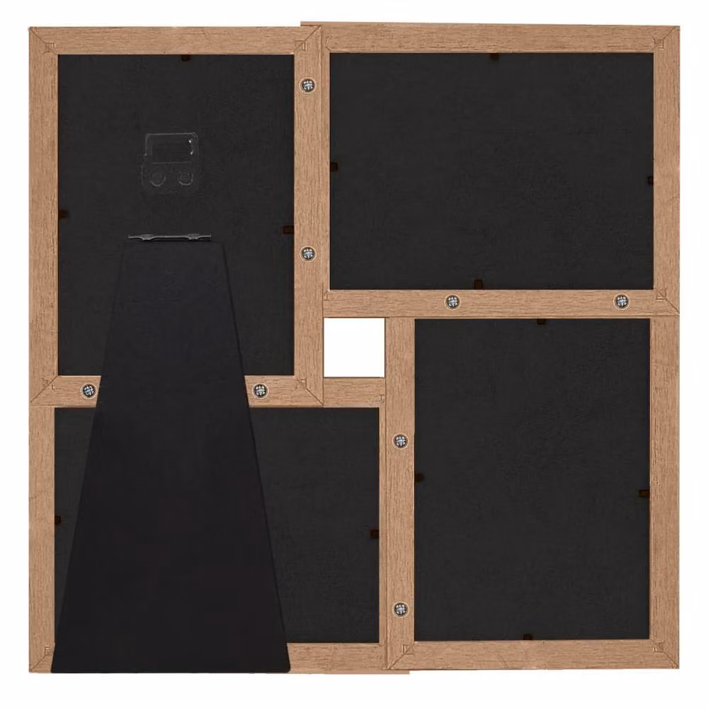 Berkfield Home Modern Rectangular Collage Photo Frame in Light Brown for 4 x 10 x 15 cm Pictures – 3