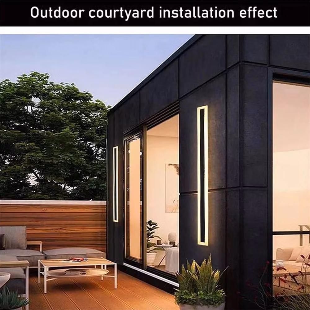 SPETLEK LED Outdoor Wall Light Sconce in Black, Warm White, 100 cm – 5