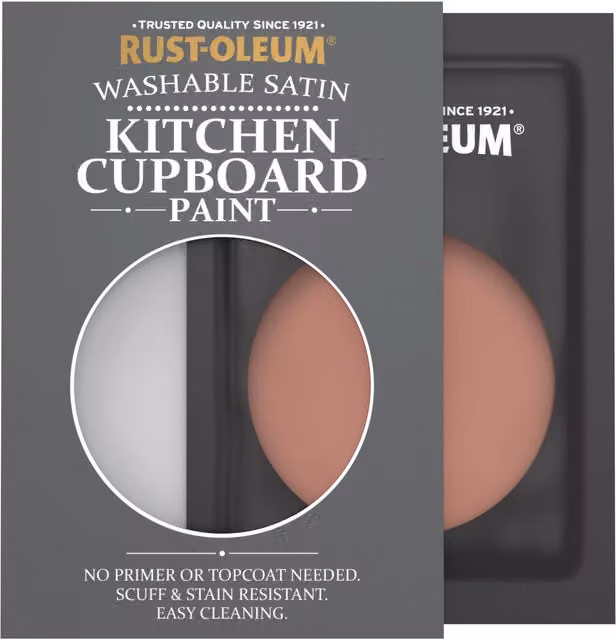 Rust-Oleum Kitchen Cupboard Satin Finish Tester Sachet in Salmon, 10ml