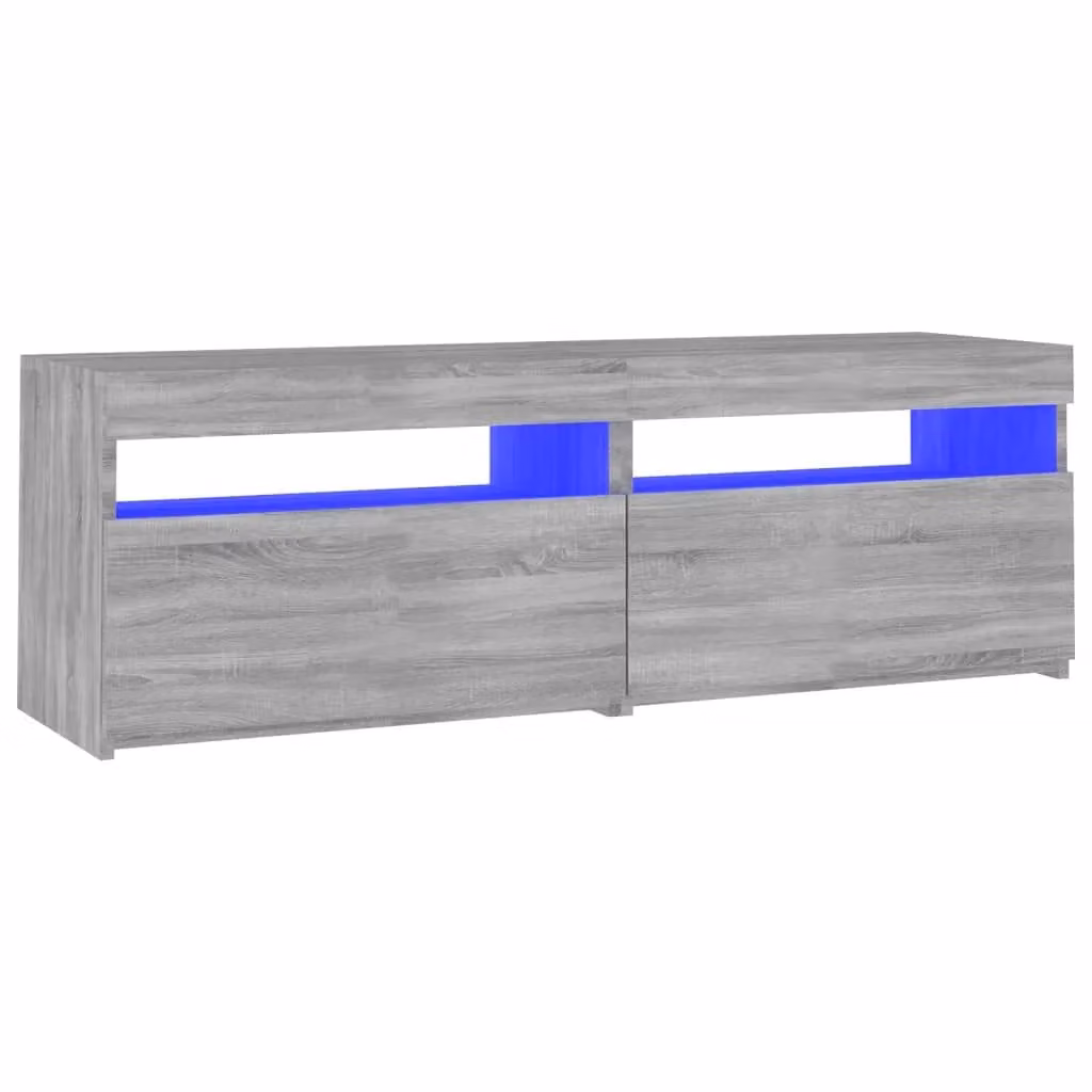 Berkfield Home Modern TV Cabinet with LED Lights in Grey Sonoma, W/D/H: 120 x 35 x 40 cm – 2