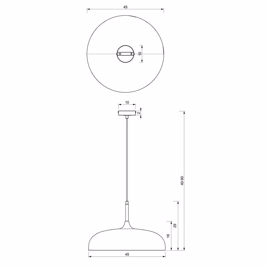 Milagro Lincoln Green Scandinavian Style Metal Pendant Lamp with Gold Interior, Height Adjustable, Diameter: 45 cm – 3