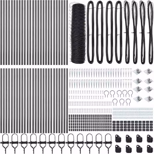 Berkfield Home Grey Steel Hexagon Fence, W: 0.5 m, L: 100 m – 1