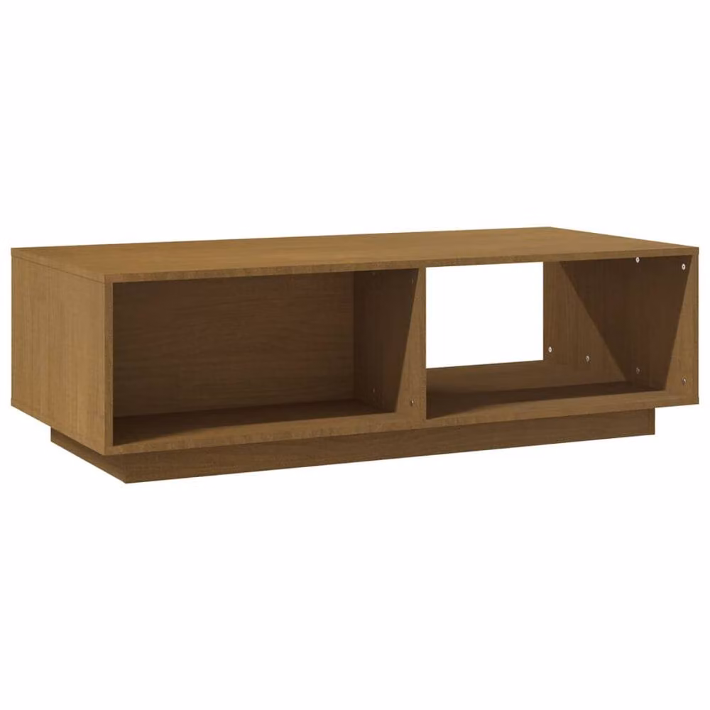 Berkfield Home Modern Rectangular Coffee Table in Honey Brown Solid Pinewood, W: 110 cm, D: 50 cm, H: 33.5 cm – 5