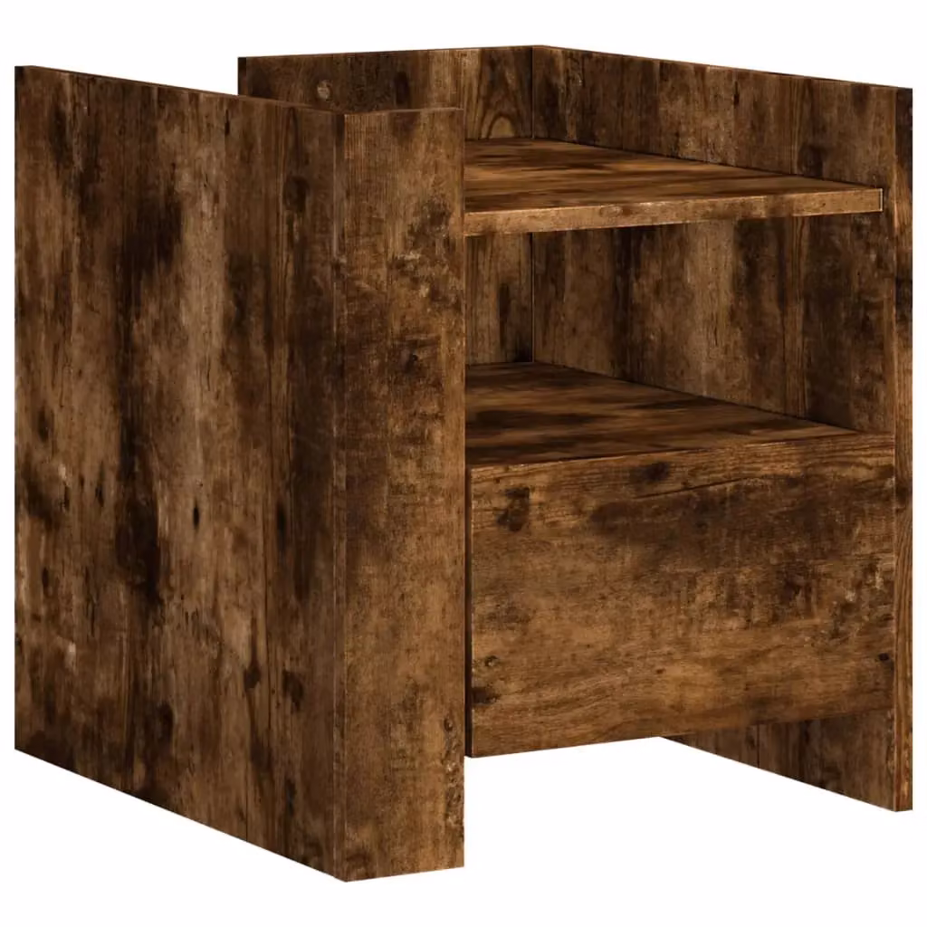 Berkfield Home Bedside Cabinet in Smoked Oak Brown, W/D/H: 45 x 50 x 50 cm – 2
