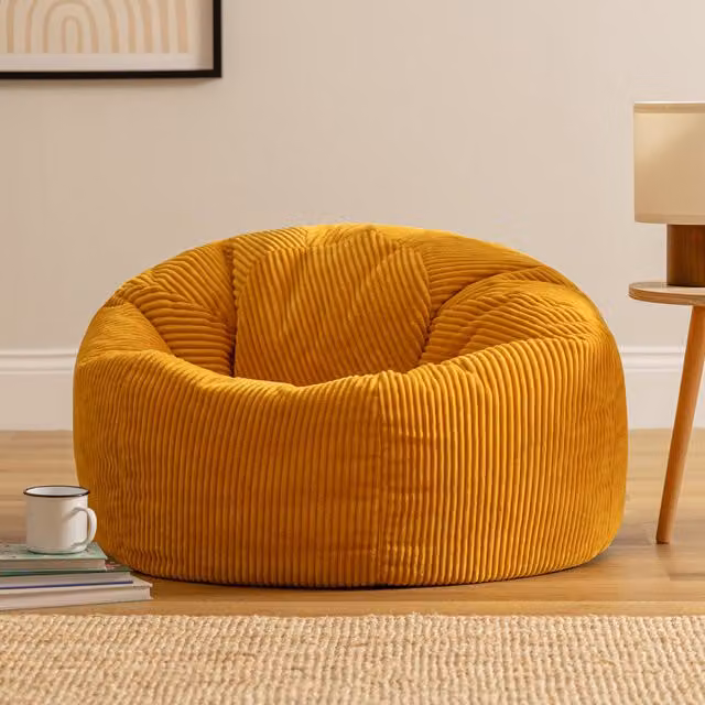 ICON Classic Corduroy Beanbag in Yellow – 1