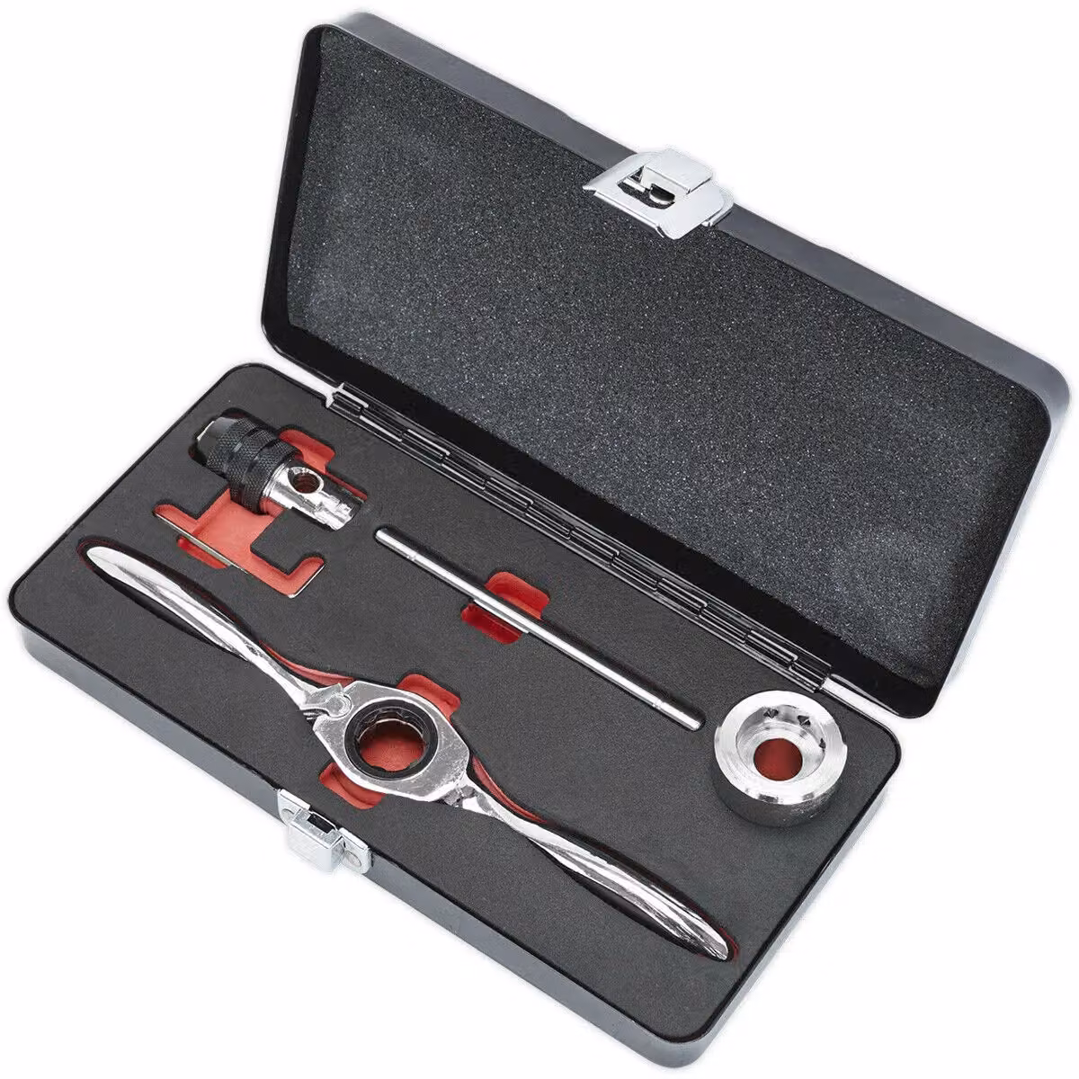 Loops Bi-Directional Ratchet Tap and Die Holder Set, Metric M3 to M12, Silver and Multicolour – 2